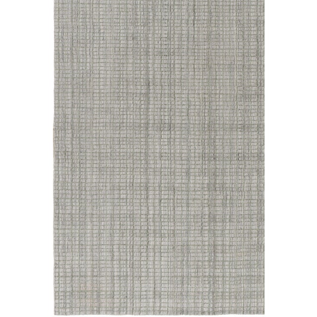 Modern Tartan Green Indoor Outdoor Hand Loomed Polyester Rug, 8ft X 10ft For Sale - Image 3 of 10