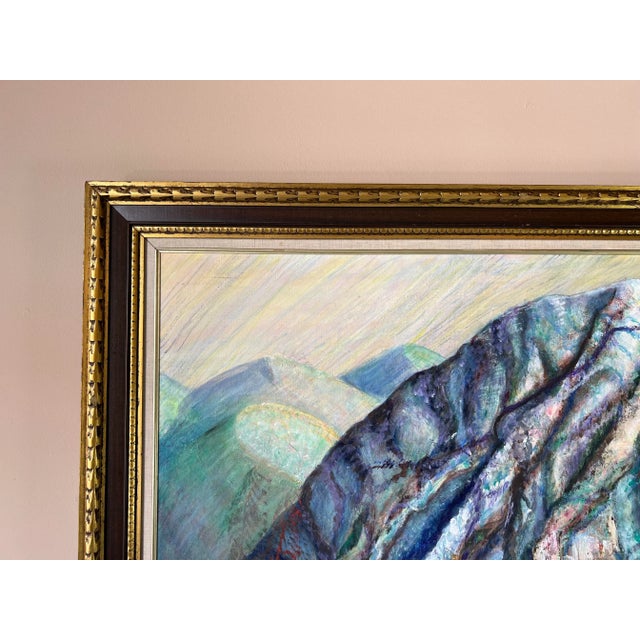 Wood 1980's Theodore F. Baron Impressionist Landscape Oil Painting, Framed For Sale - Image 7 of 12