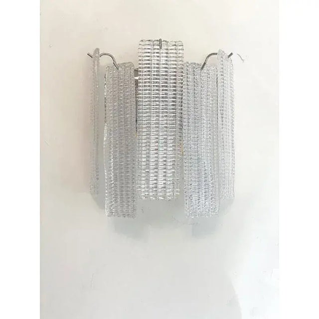 2020s Simoeng “Listelli” Murano Glass Wall Sconce With Diamond Strips - Set of Four For Sale - Image 5 of 13