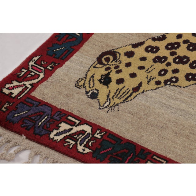 Hand-knotted in wool, this 3x5 vintage Gabbeh rug originating circa 1950-1959 joins Rug & Kilim’s Vintage collection. It...