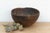 Brown Antique Engraved Bowl W/ Brass Ring Handle For Sale - Image 8 of 8
