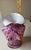Mid-Century Modern Vintage MCM Murano Style Pink With Black Speckles, Torso Vase For Sale - Image 3 of 6