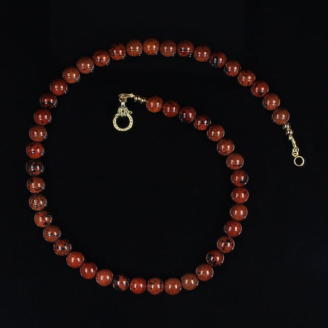 A 17‑inch necklace crafted from rich, chocolate‑brown 8 mm beads deserves a description that truly captures its warmth and...