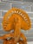 Late 20th-Century Balinese Modernist Wood Carving of a Janger Fan Dancer – 13.5-Inch Decorative Sculpture For Sale - Image 10 of 11
