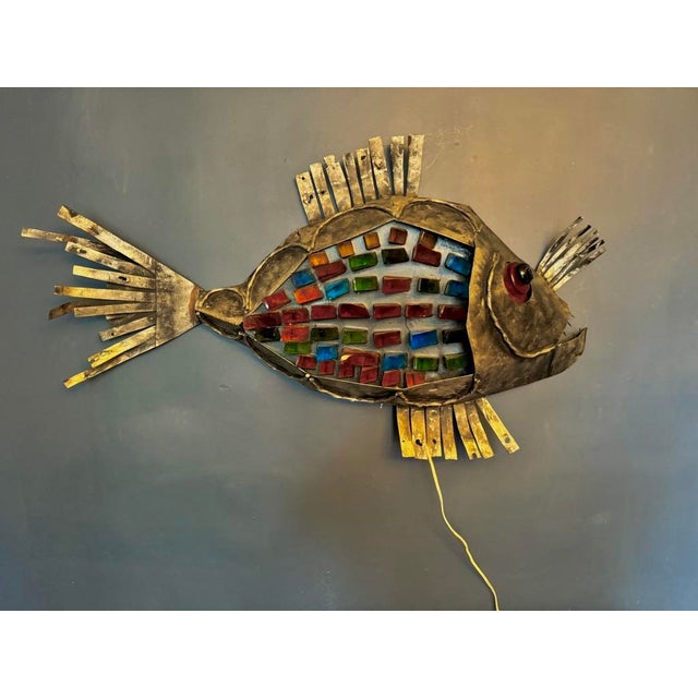 Large Wall Sconce by Jacques Avovet and Jean Simon Labret, 1970 For Sale - Image 4 of 7