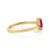 Ruby Red Estate Pear-Shaped Natural Ruby Solitaire Ring Size 8 in 14k Yellow Gold For Sale - Image 8 of 16