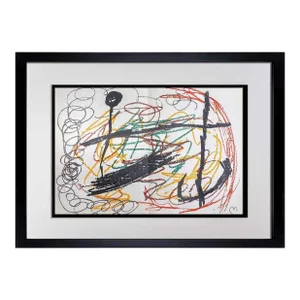Joan Miro Lithograph Original Ltd. Edition Sign W/Catalog Ref. C95 W/Frame Included