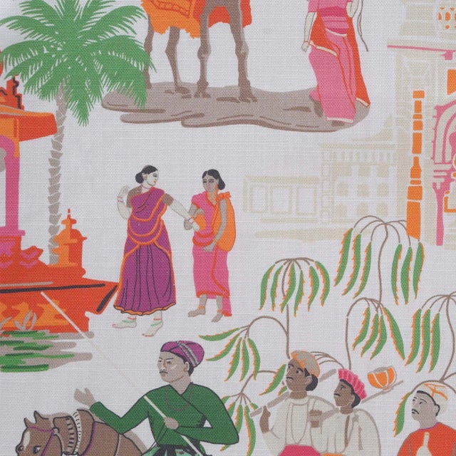 Chinoiserie 22" Bara Bazaar Indian Chinoiserie in Jewel Pillow For Sale - Image 3 of 5