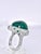 21.10 Carats Emerald Cabochon Ring 18k, Size 7 For Sale - Image 10 of 12