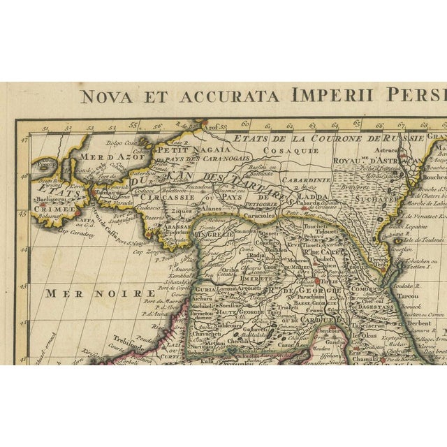 Traditional Antique Map of the Persian Empire, 1742 For Sale - Image 3 of 12