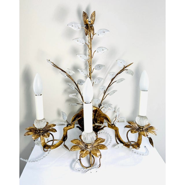 Vaughan 1940s Vaughan Belleville Chandelier and Sconces - Set of 3 For Sale - Image 4 of 8