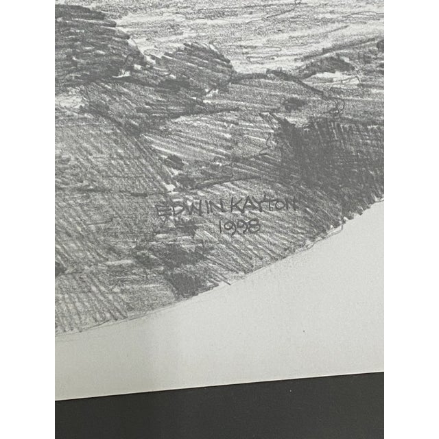 Late 20th Century Edwin Kayton "Hawaiian Fisherman W/ Nets" Original Graphite Portrait C.1998 For Sale - Image 5 of 7