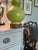 2000 - 2009 Chinese Monochrome Chartreuse Porcelain Double Gord Lamp With Wooden Base For Sale - Image 5 of 12