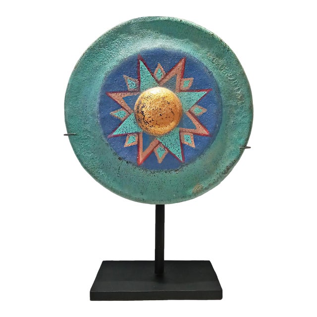 Indonesian Gong on Stand, Mid-20th Century For Sale