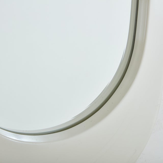 White Italian White Wood Wall Mounted Console + Mirror, 1960s - Set of 2 For Sale - Image 8 of 11