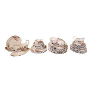 1940s Spode Fairy Dell Vintage Dinner Set 49 Piece For Sale