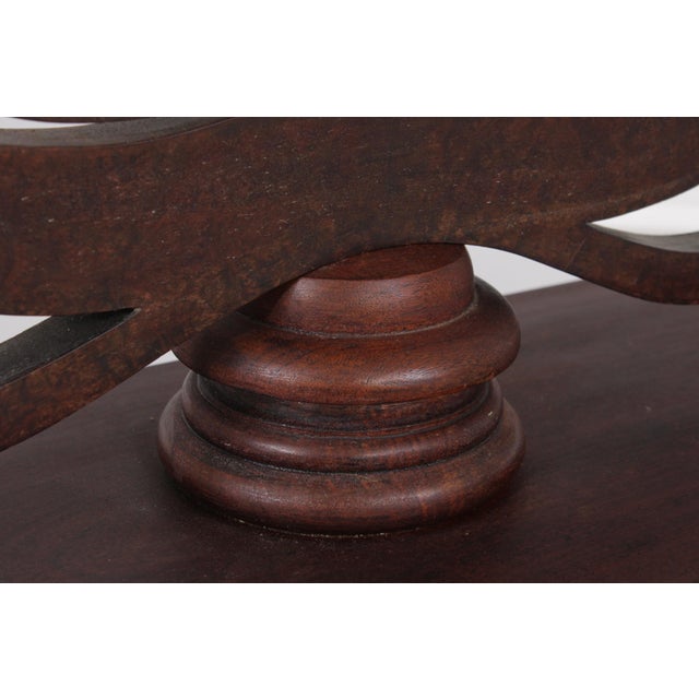 Brown Antique Empire Burl Walnut Marble Top Dresser W. Mirror For Sale - Image 8 of 18