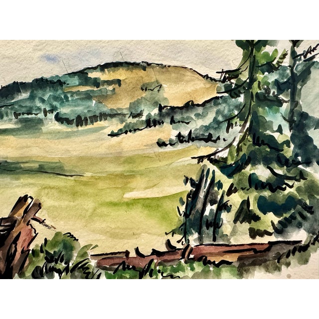 Original watercolor on paper by Henry Emil Salloch, also known as Heinz Emil Salloch, the German-born American artist and...
