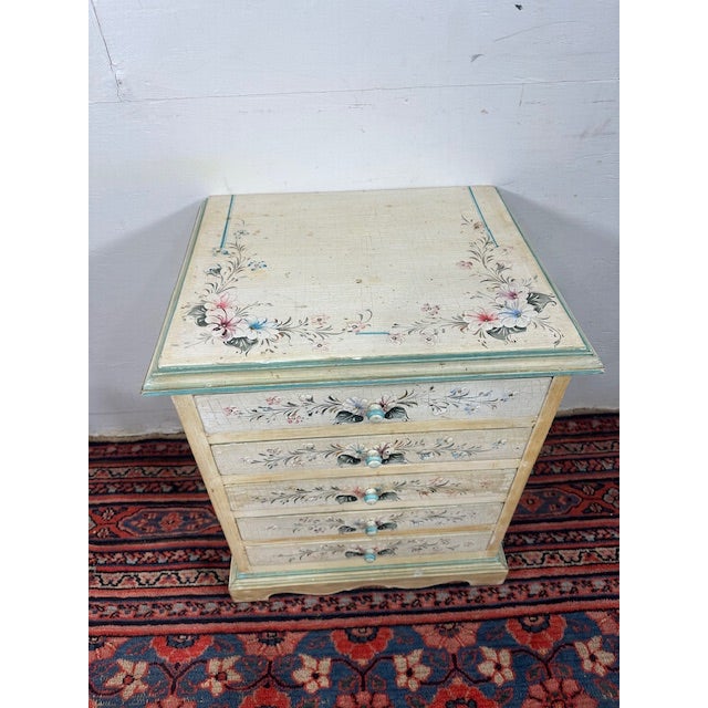 Add timeless charm and character to your space with this Beautiful 5 Drawer Hand-Painted Chest—a piece that blends...