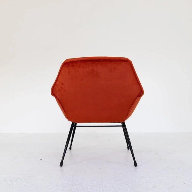 Vintage Armchair in Red, 1950s For Sale - Image 6 of 10