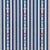Sample - Schumacher Rhodes Stripe Fabric in Navy For Sale