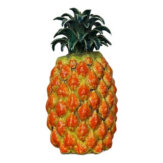Glazed Ceramic Pineapple Sculpture, 1960s For Sale