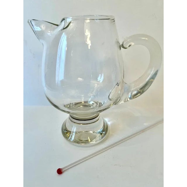 Glass Glass Rounded Martini Pitcher with Stirrer For Sale - Image 7 of 9