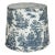 14" Navy Toile Drum Lamp Shade For Sale