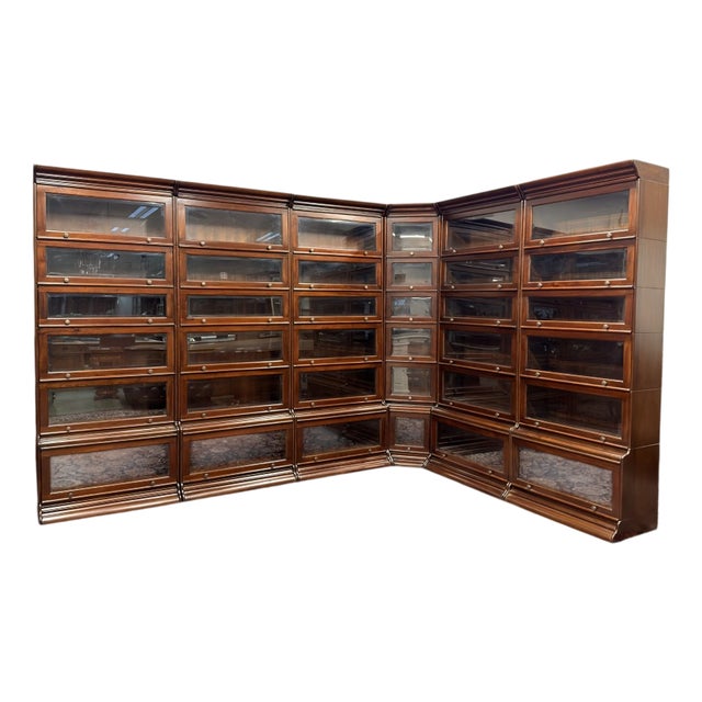 Vintage English Corner Bookcase For Sale