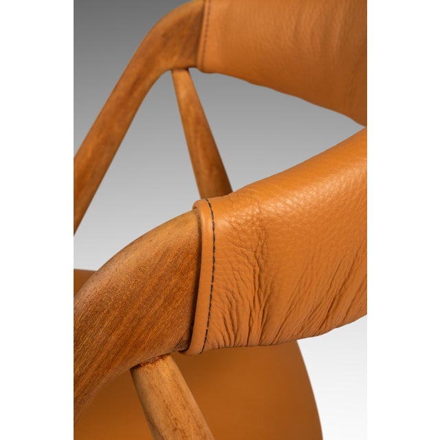 Set of Four (4) Mid-Century Danish Modern Model 31 Dining Chairs in Teak & Leather Attributed to Kai Kristiansen for Schou Andersen, Denmark, C. 1960s For Sale - Image 18 of 18