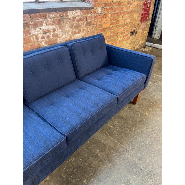 Mid 20th Century Mid-Century Modern Sofa in the Style of Marshall Field’s – Newly Upholstered For Sale - Image 5 of 9