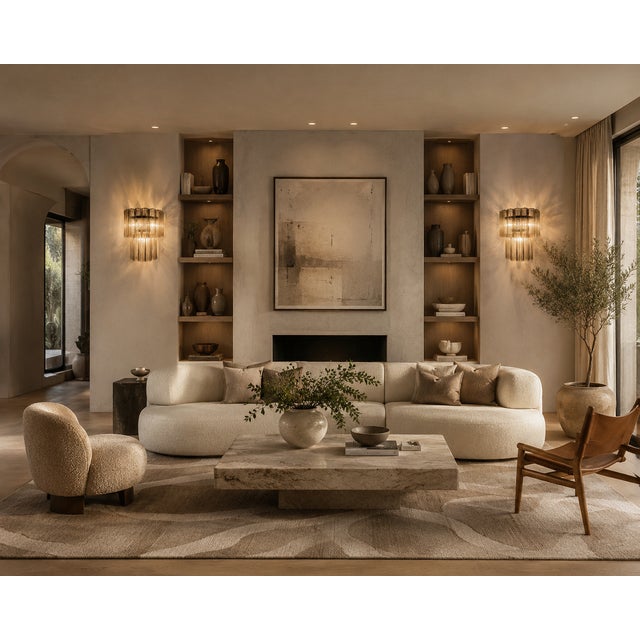 Mid-Century Modern Pair of Italian Murano Smoked Glass Tube Wall Sconces in Polished Nickel, 13 Tubes Each For Sale - Image 3 of 5