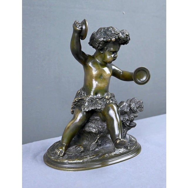 After Clodion, Bacchus with Cymbals, Late 19th Century, Bronze For Sale - Image 4 of 18