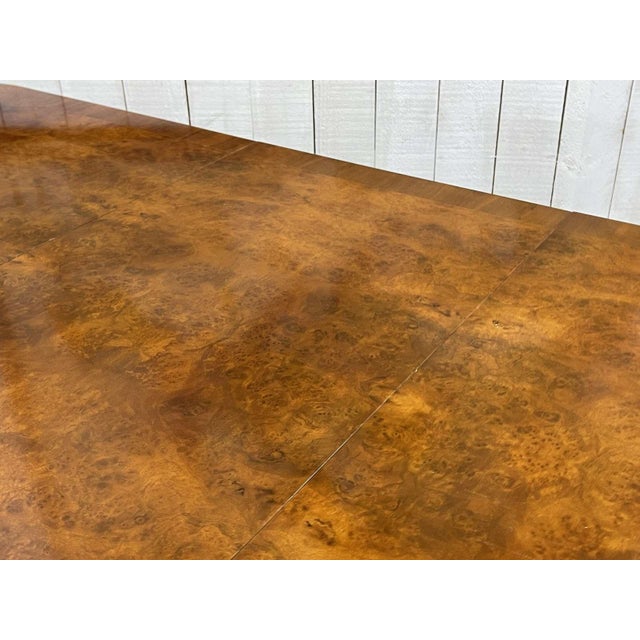 Vintage Regency Style Table in Walnut and Beech Burl, 1980s For Sale - Image 10 of 16