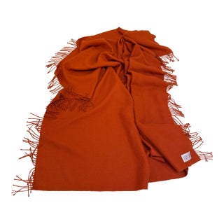 Crate & Barrel Alpaca Throw, Persimmon For Sale