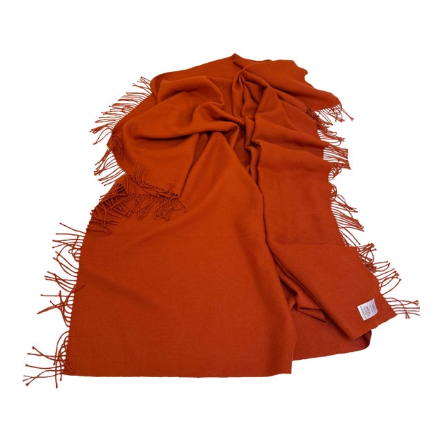 Crate & Barrel Alpaca Throw, Persimmon For Sale