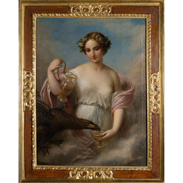 Brown Schiavoni, Hebe Quenching Jupiter's Thirst in the Form of an Eagle, 19th Century, Oil Painting For Sale - Image 8 of 8