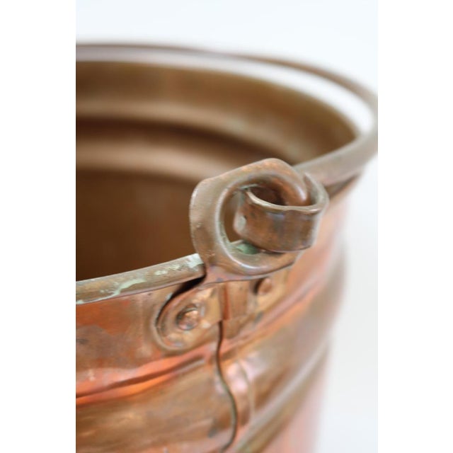 Large Danish Copper Bucket Plant Pot, 1960s For Sale - Image 10 of 11