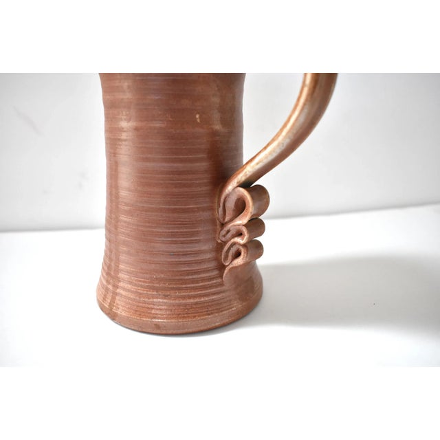 Ceramic Vintage Art Pottery Pitcher For Sale - Image 7 of 9
