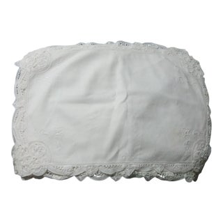 1980s Exquisite Hand Crochette White 6pcs Placemats For Sale