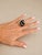 Circa 1990 Italian 18k Gold Ebony Wood and Diamond Statement Ring, Size 7.5 For Sale - Image 11 of 13
