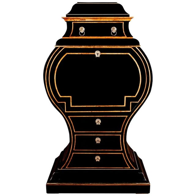 20th Century Vienna Biedermeier Lyre Secretary For Sale - Image 11 of 11