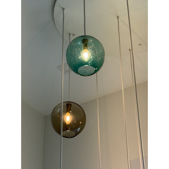 2020s Tracy Glover Studio Beach Glass Chandelier For Sale - Image 5 of 7