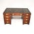 Antique Leather Top Military Campaign Partners Desk, 1950 For Sale - Image 4 of 11