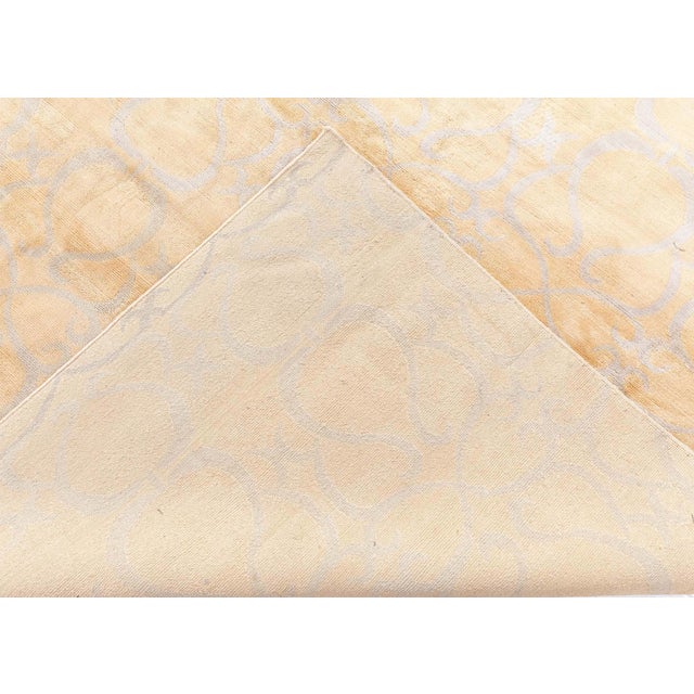 Beige Contemporary Silk Rug by Doris Leslie Blau For Sale - Image 8 of 8