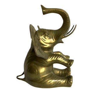 Vintage Brass Elephant For Sale