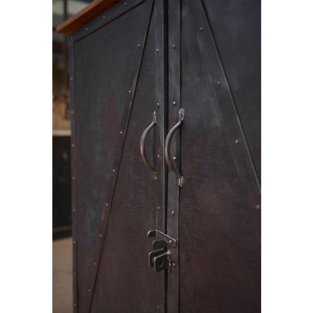 Buffet in Riveted Metal, 1940s For Sale - Image 13 of 16