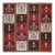 1950s Vintage Persian Kilim in Red, Black & White Geometric Patterns, From Rug & Kilim For Sale