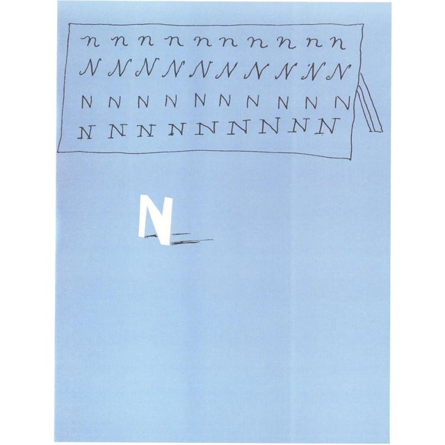 Contemporary David Hockney, N from Hockneys Alphabet, Lithograph For Sale - Image 3 of 3