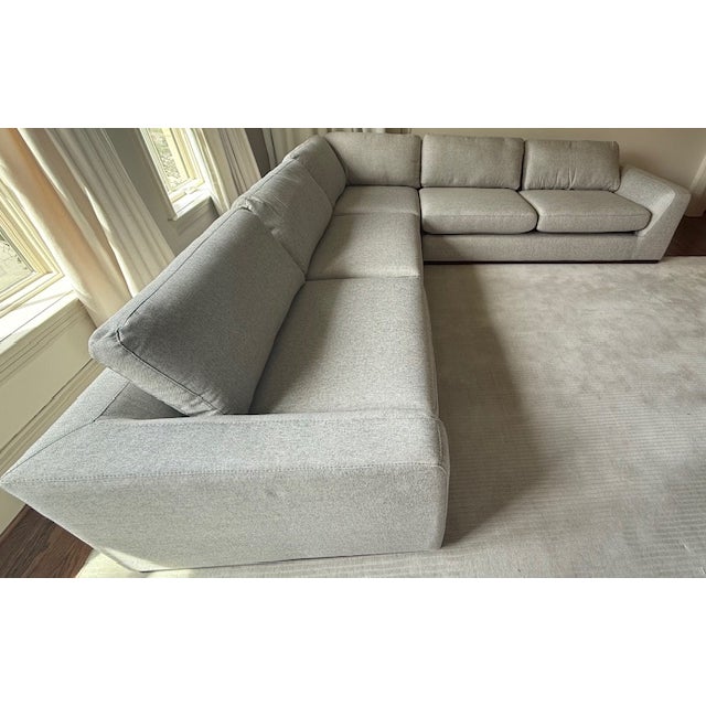 Wood Four Hands Colt 3-Piece 10' X 10' Sectional in Salt and Pepper Performance Polyester For Sale - Image 7 of 15